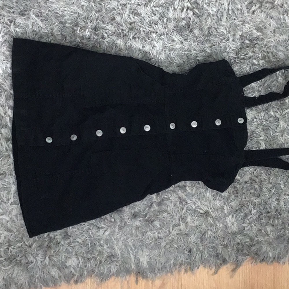 Button front black denim likesundress